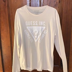 Cream longsleeve Guess shirt
